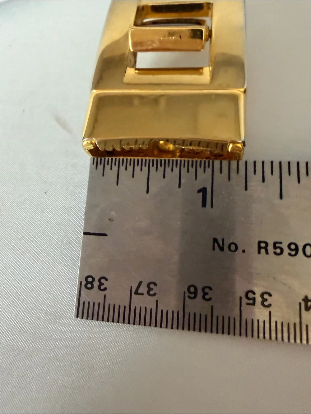 Yves Saint Laurent Belt Buckle Two Tone Replacement For Reversible 1” Belt Italy